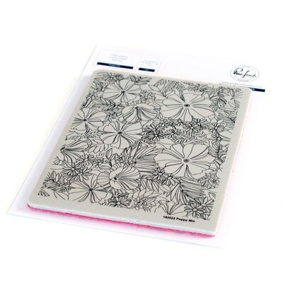 PinkFresh Studio - Cling Rubber Stamp - Poppy Mix - 182022