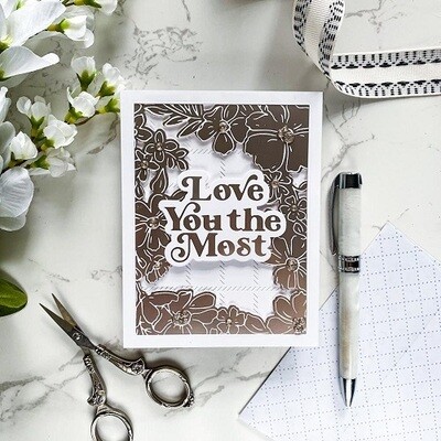 PinkFresh Studio - Hot Foil Plate &amp; Die Set - Love You The Most - 183922