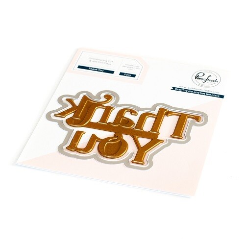 PinkFresh Studio - Hot Foil Plate &amp; Die Set - Thank You - 183522