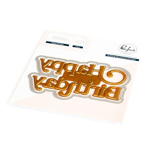 PinkFresh Studio - Hot Foil Plate &amp; Die Set - Happy Birthday - 183422