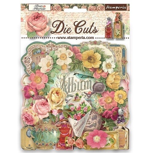 Stamperia - Rose Parfum Collection - Die Cuts - DFLD70