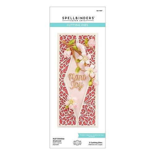 Spellbinders Paper Arts - Slimline - Half Diamond - Etched Die - S4-1197