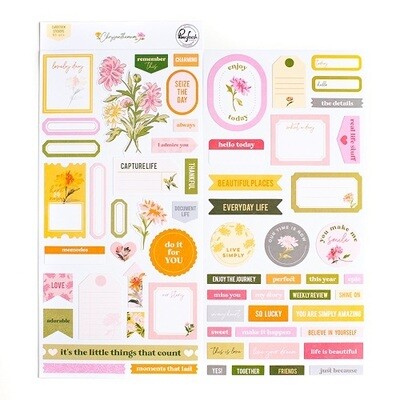 PinkFresh Studio - Chrysanthemum Collection - Cardstock Stickers - 172622 - 2 Sheets (63 stickers)