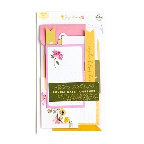 PinkFresh Studio - Chrysanthemum Collection - Journalling Bits - 172922- 14 pcs