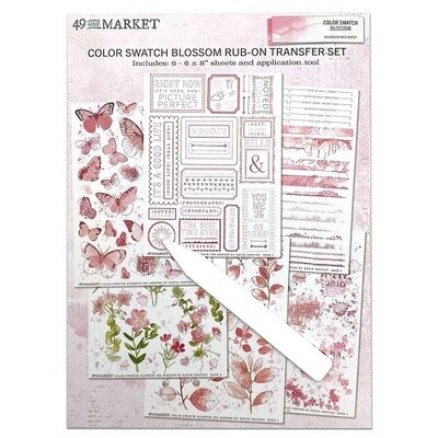 49 &amp; Market - Colour Swatch: Blossom - Rub On Transfers - 6&quot; x 8&quot; - CSB40094 - 6 sheets