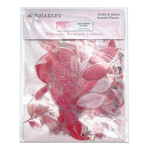 49 &amp; Market - Colour Swatch: Blossom - Acetate Leaves - CSB40155 - 78 pcs