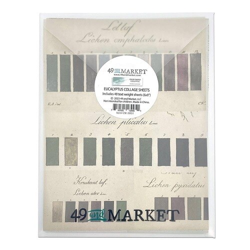 49 &amp; Market - Colour Swatch: Eucalyptus - Collage Sheets  - CSE39951 - 40 pcs