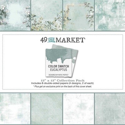 49 & Market - Colour Swatch - Eucalyptus - 12"x 12" Collection Pack - CSE39876 - 8 sheets