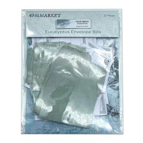 49 &amp; Market - Colour Swatch: Eucalyptus - Envelope Bits - CSE39968 - 37 pcs