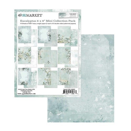 49 &amp; Market - Colour Swatch - Eucalyptus - 6&quot; x 8&quot; Paper Pack - CSE39883 - 18 sheets