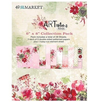49 & Market - ArtOptions - Rouge Collection - 6" x 8" Paper Pack - AOR39340 - 18 sheets