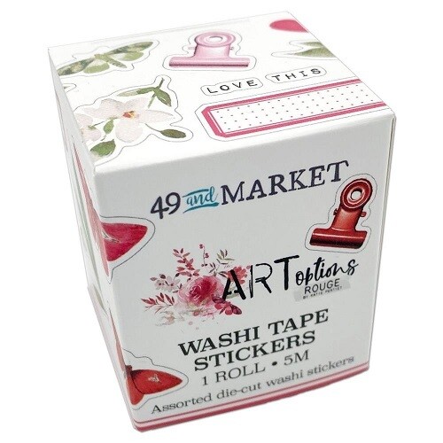 49 &amp; Market - ArtOptions - Rouge Collection - Washi Tape Stickers - AOR39487 - 5 mtrs