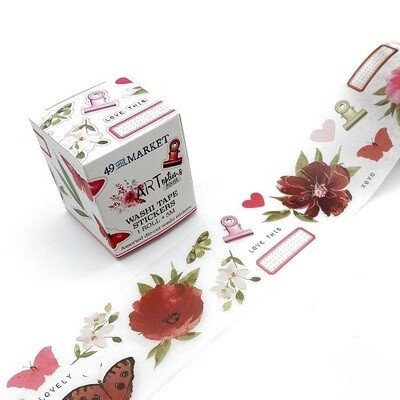 49 &amp; Market - ArtOptions - Rouge Collection - Washi Tape Stickers - AOR39487 - 5 mtrs