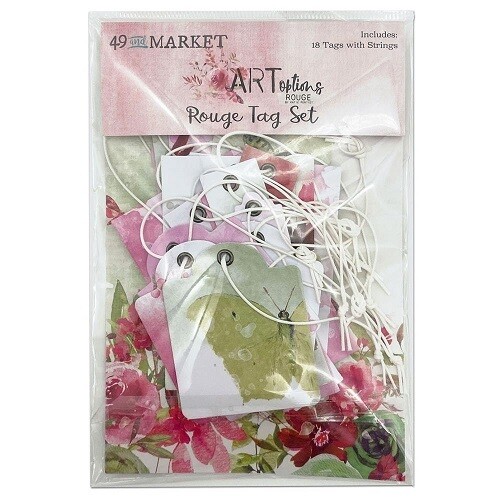 49 &amp; Market - ArtOptions - Rouge Collection - Tag Set - AOR39807 - 18 pcs