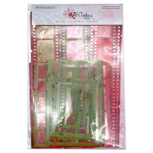 49 &amp; Market - ArtOptions - Rouge Collection - Filmstrip Frames - AOR39821 - 30 pcs