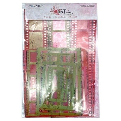 49 &amp; Market - ArtOptions - Rouge Collection - Filmstrip Frames - AOR39821 - 30 pcs