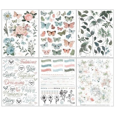49 &amp; Market - Vintage Artistry - Tranquility Collection -Rub On Transfers - 6" x 8" - VAT39654 - 6 sheets