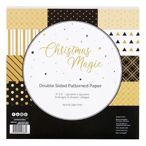 Tonic Studios - 6&quot; x 6&quot;- Christmas Magic - Scrap Pad - 9387E