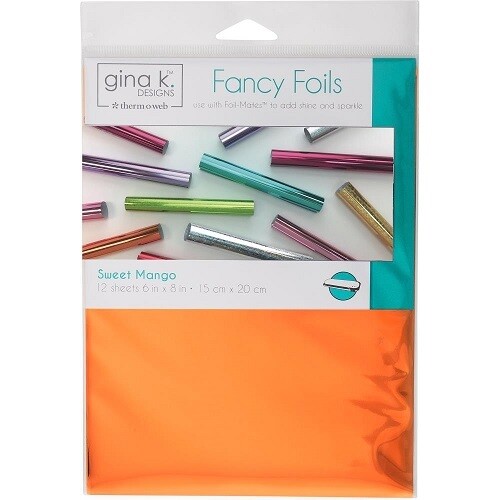 Gina K Designs - Fancy Foils - Sweet Mango - 6&quot; x 8&quot; - 12 sheets -18029 
