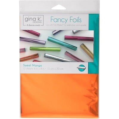 Gina K Designs - Fancy Foils - Sweet Mango - 6&quot; x 8&quot; - 12 sheets -18029 