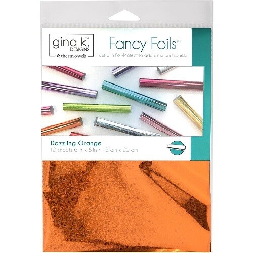 Gina K Designs - Fancy Foils - Dazzling Orange - 6&quot; x 8&quot; - 18070 - 12 sheets 