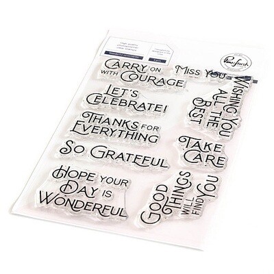PinkFresh Studio - Clear Stamp - Wonderful Sentiments - 4&quot; x 6&quot; - 192923 - 9 pcs