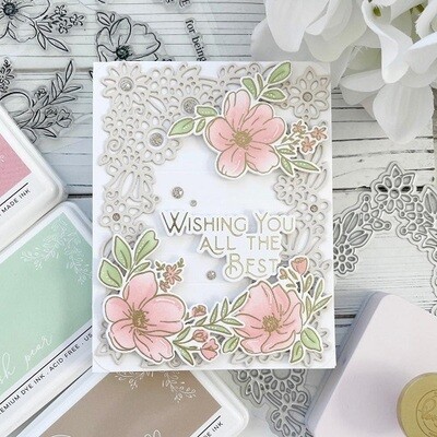 PinkFresh Studios - Floral Outline Frame Die - 193323 - 3 pcs