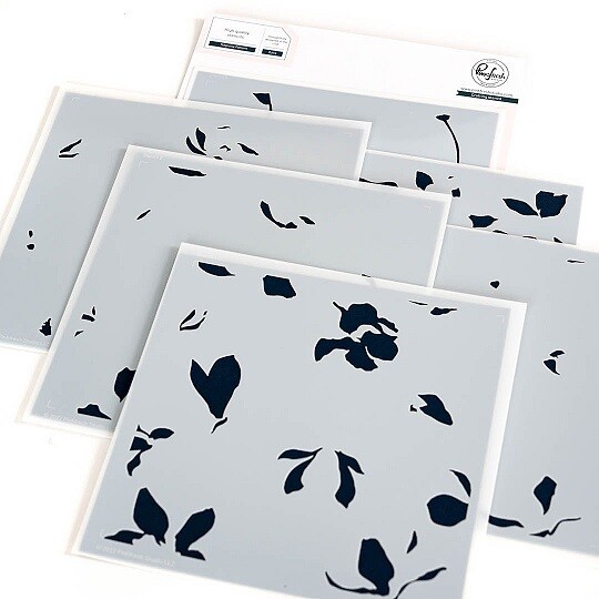 PinkFresh Studio - Magnolia Pattern - Layered Stencil - 191423 - 6 pcs