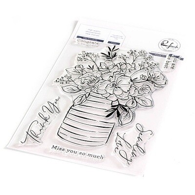 PinkFresh Studio - Clear Stamp - Inky Bouquet - 4&quot; x 6&quot; - 191523