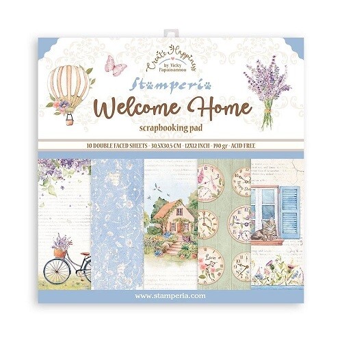Stamperia - Create Happiness Collection - Welcome Home - 12 x 12 - SBBL129