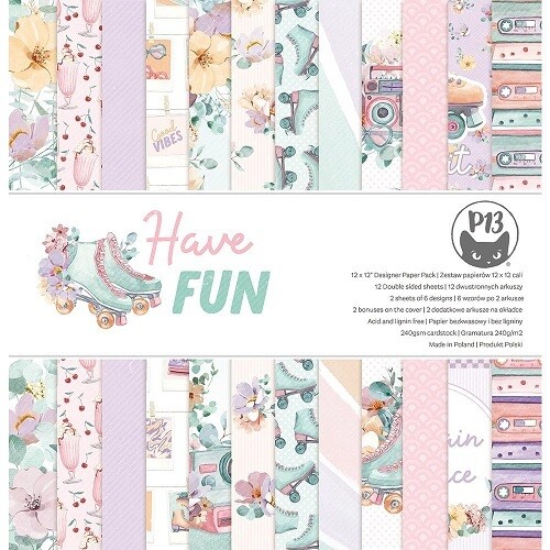 P13 - Have Fun Collection - 12 x 12 Paper Pack - P13HAV08 - 12 Sheets