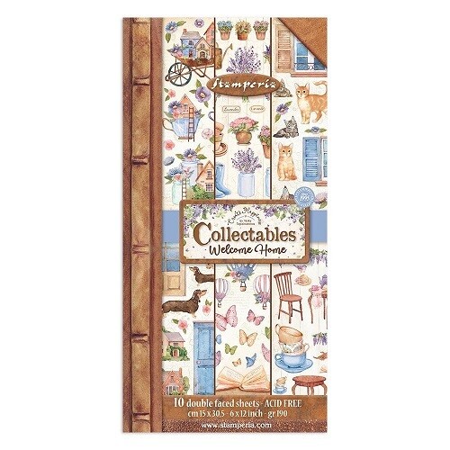 Stamperia - Create Happiness Collection - Welcome Home - Collectables - Paper Pad -  6&quot; x 12&quot; - SBBV21