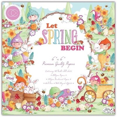 Craft Consortium - Let Spring Begin Collection - 6&quot; x 6&quot; - Scrap Pad - 40 sheets - PAD041B