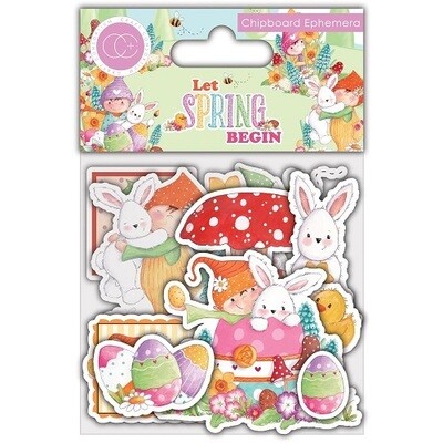 Craft Consortium - Let Spring Begin Collection - Chipboard - 28 pcs - CCEPH007