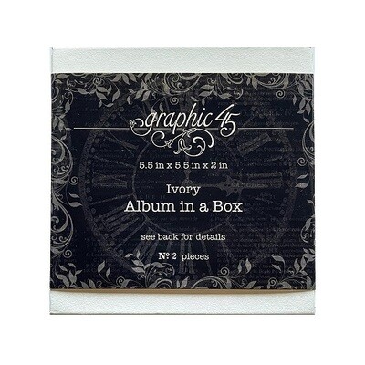Graphic 45 - Staples Mini Album - In A Box - Ivory - G4502568