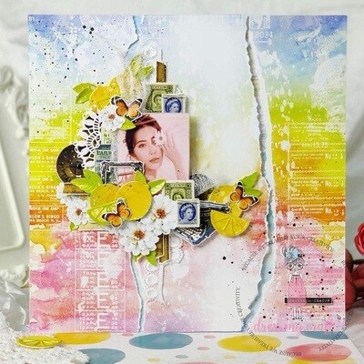 Dress My Craft - Awesome Blossom Collection - Fussy Cutting Sheet A4 - DMCP6337