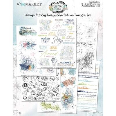 49 &amp; Market - Vintage Artistry - Everywhere Collection - Rub On Transfers - 6&quot; x 8&quot; - VAE40650 - 6 sheets