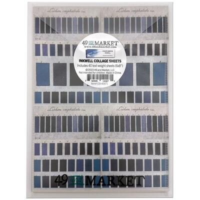 49 &amp; Market - Colour Swatch - Inkwell Collection - Collage Sheets - CSB40971- 40 pcs