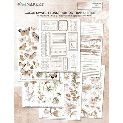 49 &amp; Market - Colour Swatch: Toast - Rub On Transfers - 6&quot; x 8&quot; - CST41121- 18 sheets