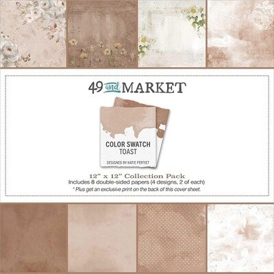 49 & Market - Colour Swatch - Toast - 12"x 12" Collection Pack - CST41107 - 8 sheets