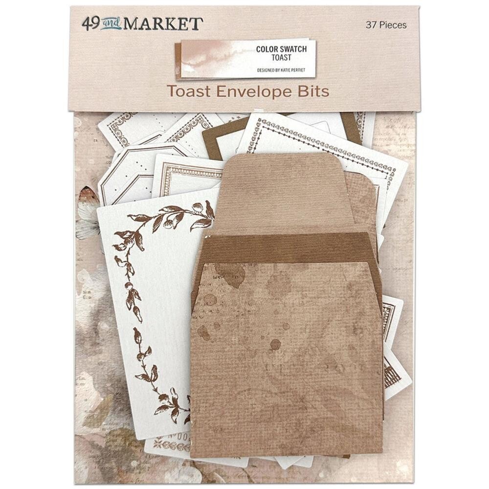 49 &amp; Market - Colour Swatch: Toast - Envelope Bits - CST41183 - 37 pcs