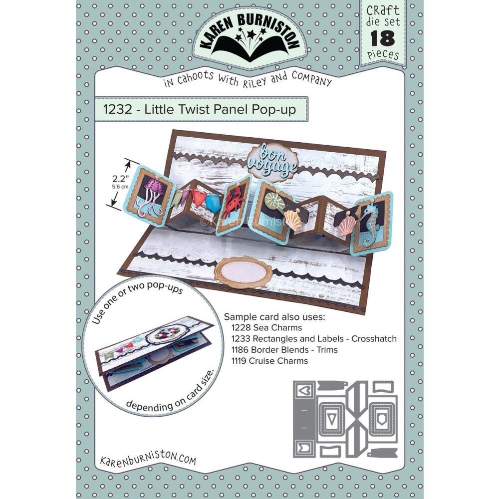 KB Riley - Karen Burnston - Dies - Little Twist Panel Pop Up - 1232 - 18 pieces