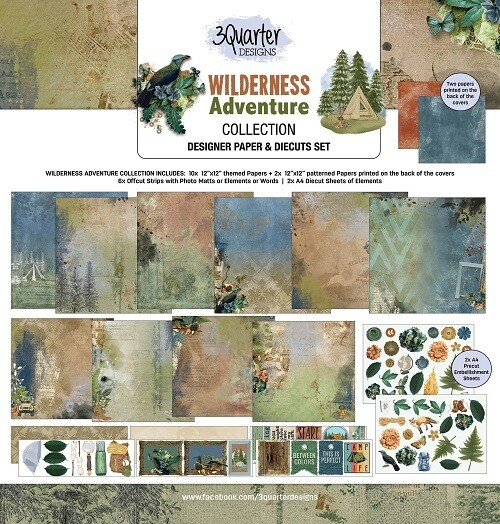 3 Quarter Designs - 12 x 12 Paper Pack - Wilderness Adventure 