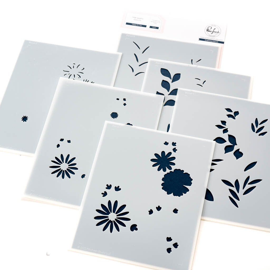 PinkFresh Studio - Happy For You - Layered Stencil -  194923 - 6 pcs
