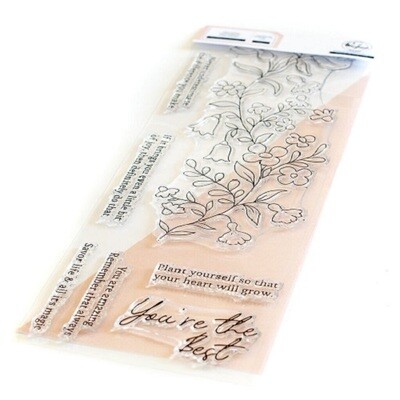 PinkFresh Studio - Slimeline - Clear Polymer Stamp - Wildflower  - 4&quot; x 12&quot; - 150722