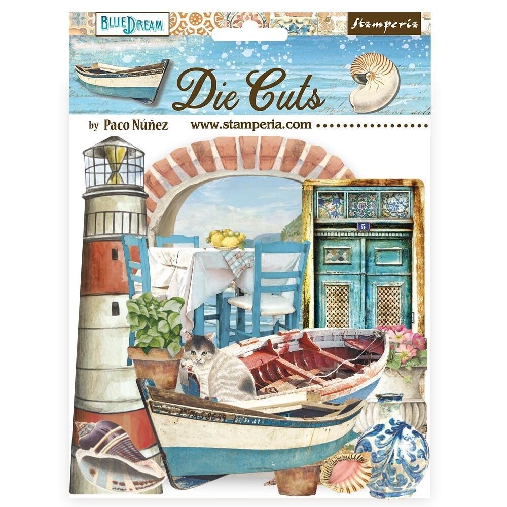 Stamperia - Blue Dream Collection - Die Cuts - DFLDC71