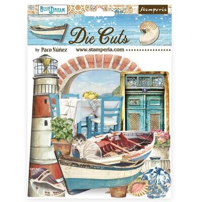 Stamperia - Blue Dream Collection - Die Cuts - DFLDC71