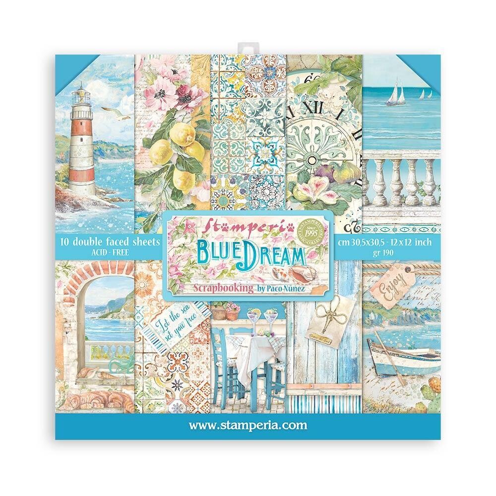 Stamperia - Blue Dream Collection - 12 x 12 Paper Pad - SBBL127