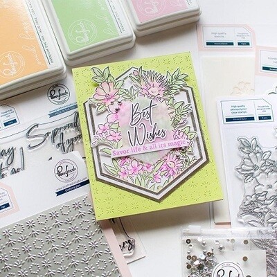PinkFresh Studio - Cover Plate Die - Hexagon Tiles - 152622