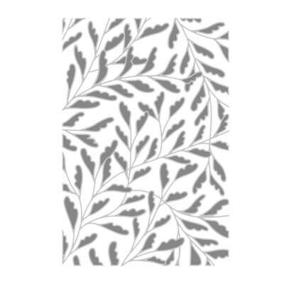 Sizzix - Embossing Folder - Multi Level Textured Impressions - Designed by Jennifer Ogborn - Delicate Leaves - 666139